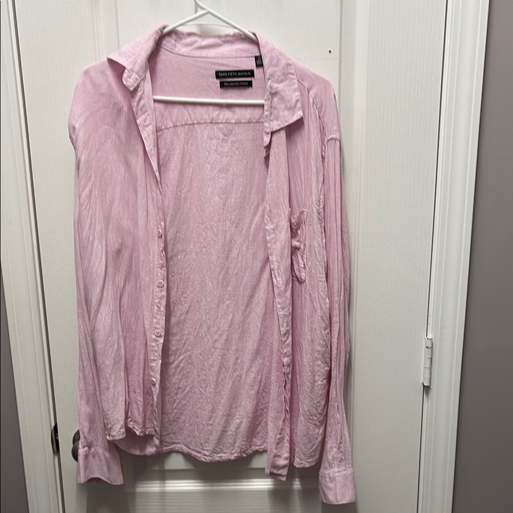 Saks Fifth Avenue Men's Pink Shirt
